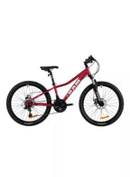 Bicicleta MTB Kids Aro 24" Niña Roja