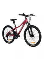 Bicicleta MTB Kids Aro 24" Niña Roja